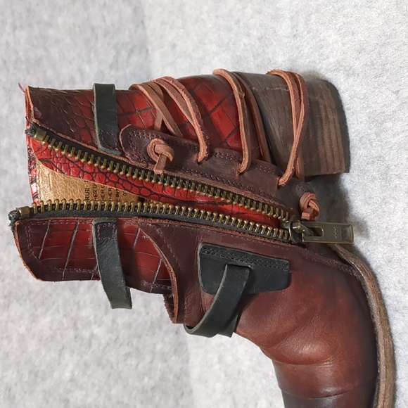 Freebird Crue burgundy leather boots size 8 - Picture 10 of 15